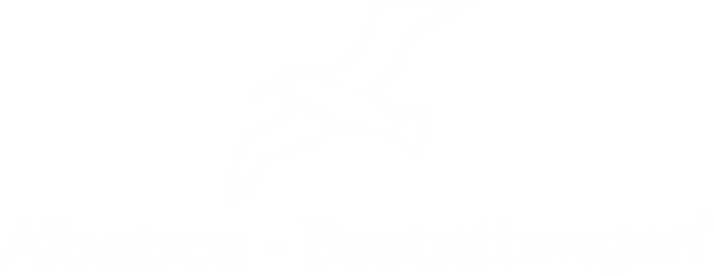 Albatros-Bestattungen® Logo weiß